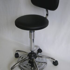 Tabouret médical Dakota, assise carrée avec roulettes